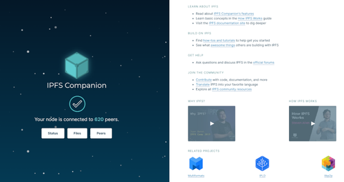 IPFS Companion Home Page